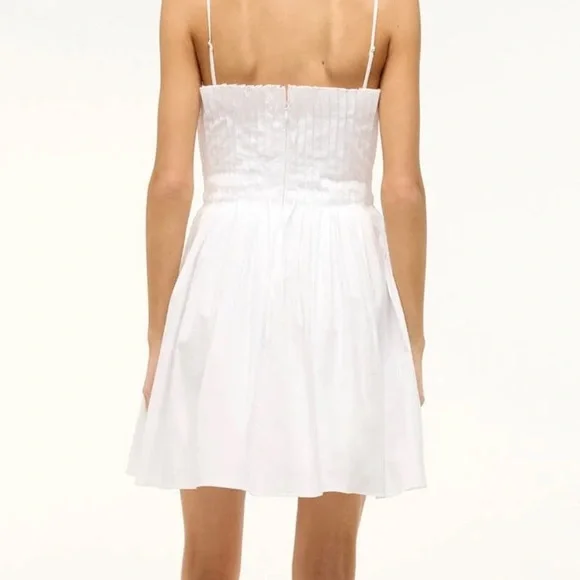 NEW STAUD mini bella dress in white - Picture 3 of 13